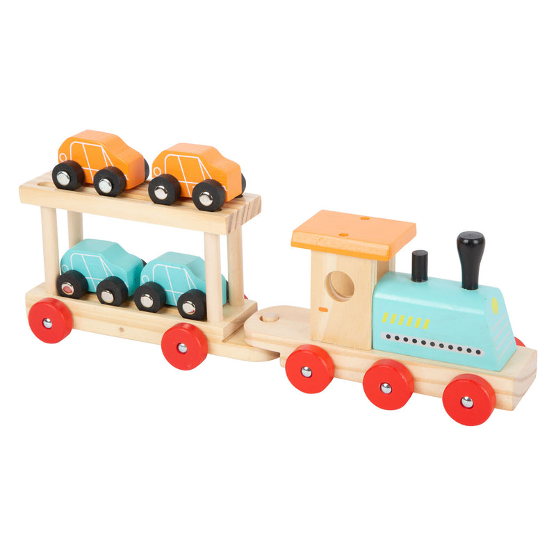 Afbeelding laden in galerijviewer, Small Foot Houten Trein Transporter met Auto's, 11dlg.