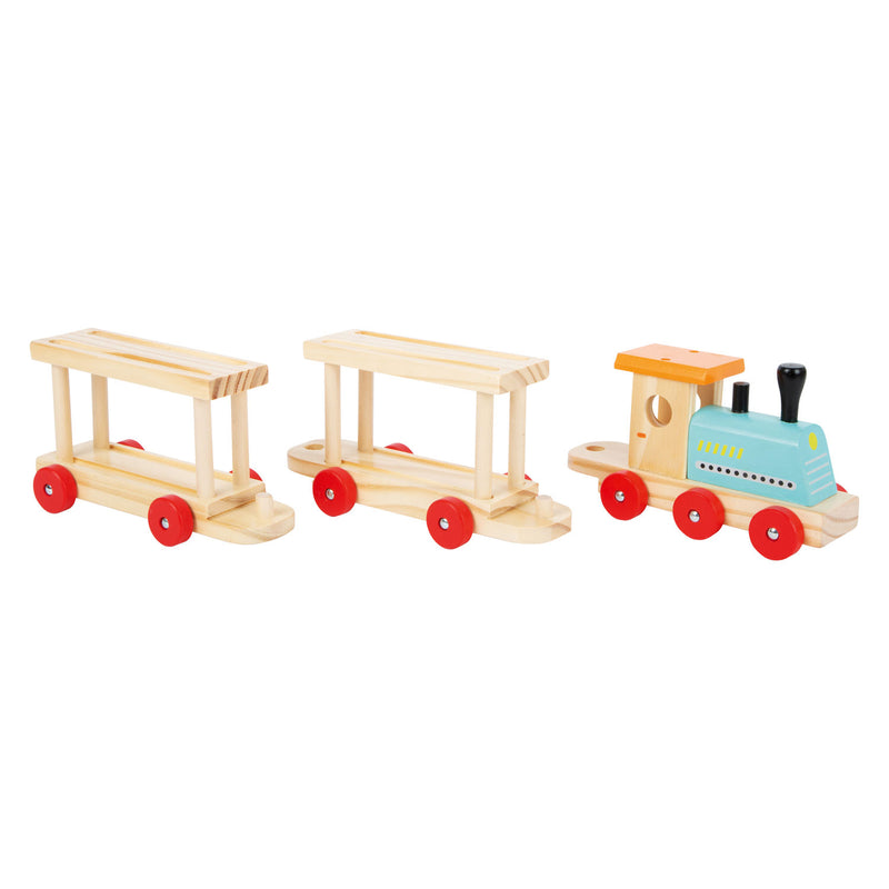 Afbeelding laden in galerijviewer, Small Foot Houten Trein Transporter met Auto's, 11dlg.