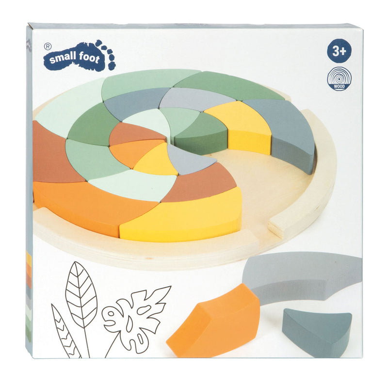 Afbeelding laden in galerijviewer, Small foot - houten vormenpuzzel safari rond, 24st.