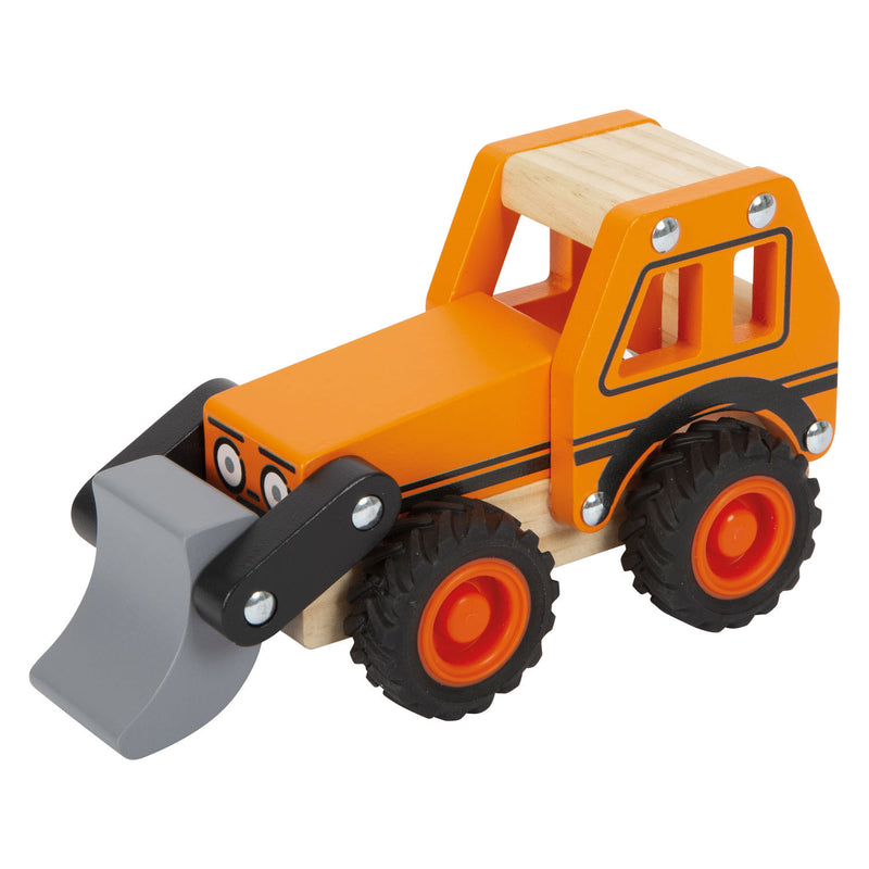 Afbeelding laden in galerijviewer, Small foot - houten graafmachine oranje