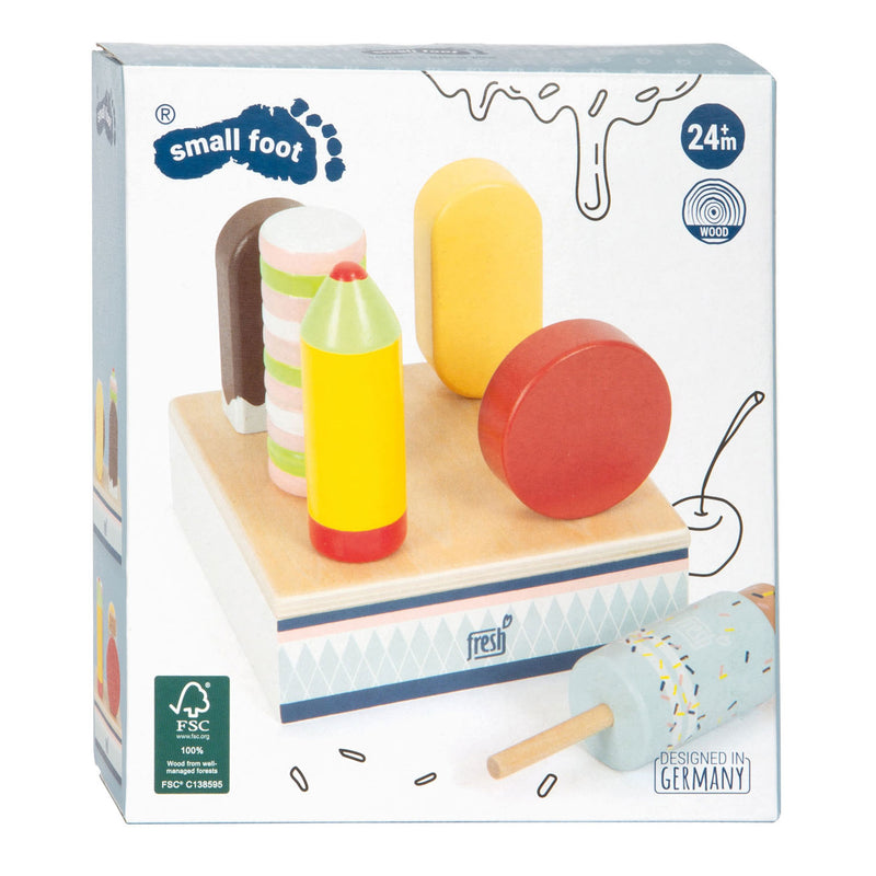 Afbeelding laden in galerijviewer, Small foot - houten ijsjes fresh met standaard, 7dlg.