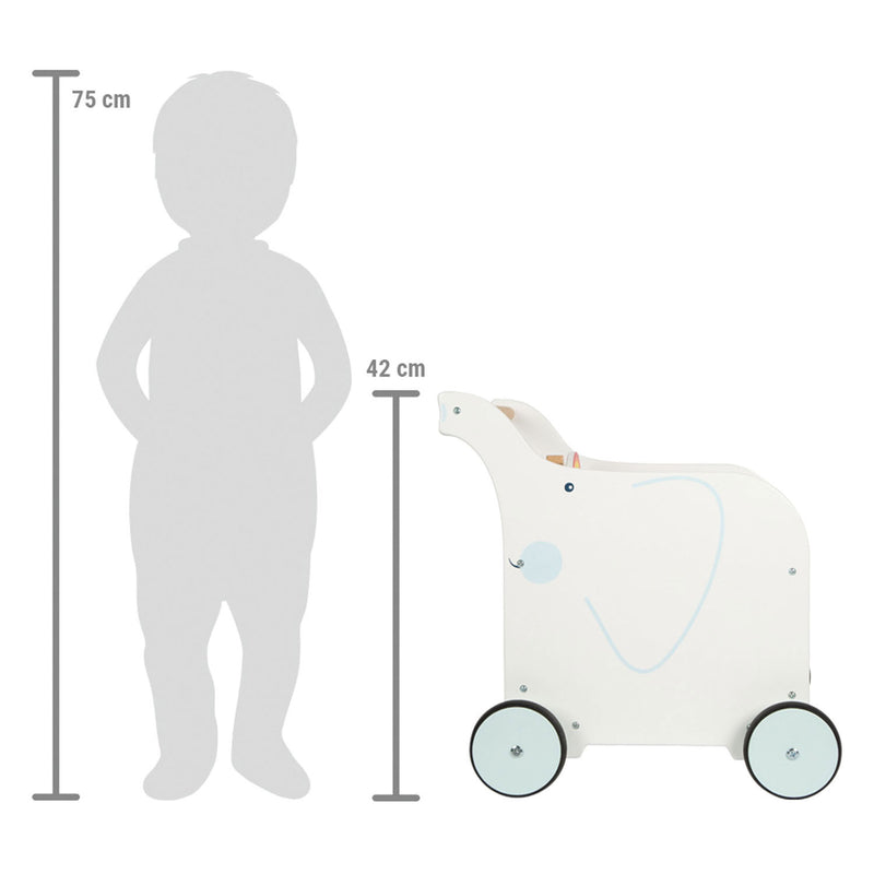 Afbeelding laden in galerijviewer, Small foot - baby walker speelgoedkist olifant