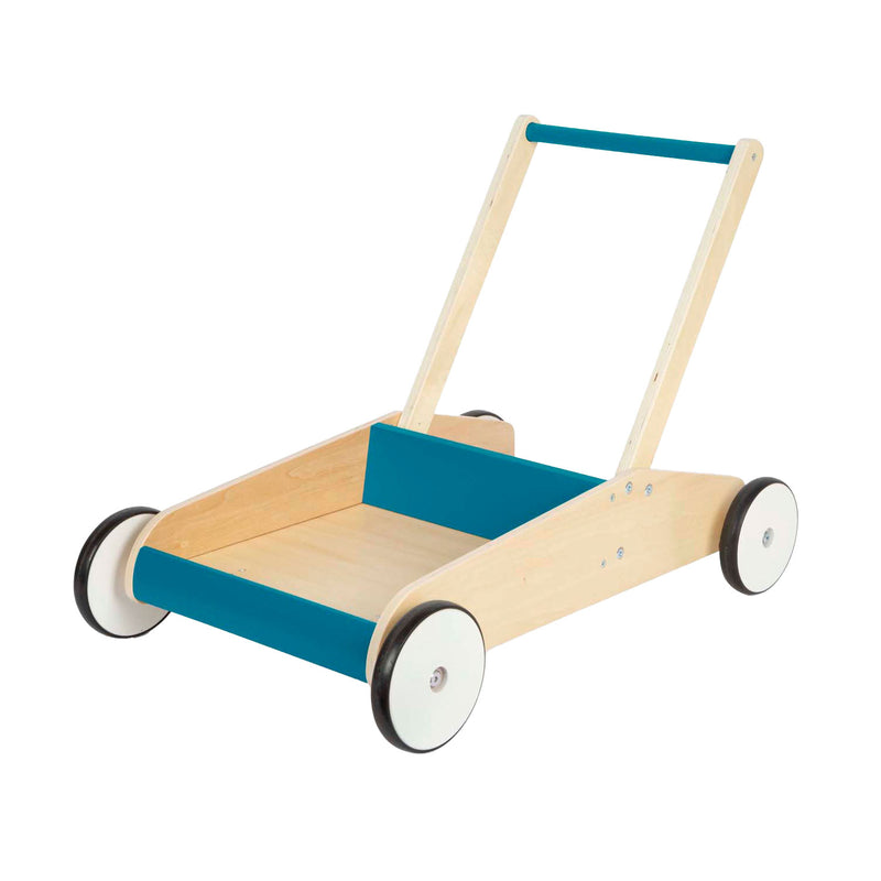 Afbeelding laden in galerijviewer, Small foot - houten loopwagen petrol blauw