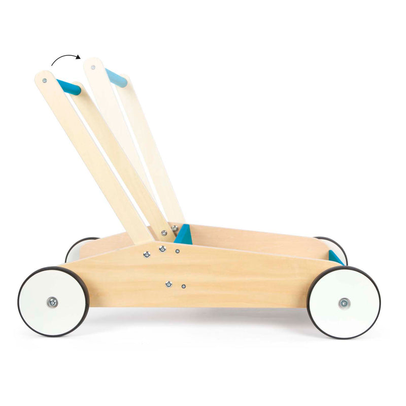 Afbeelding laden in galerijviewer, Small foot - houten loopwagen petrol blauw