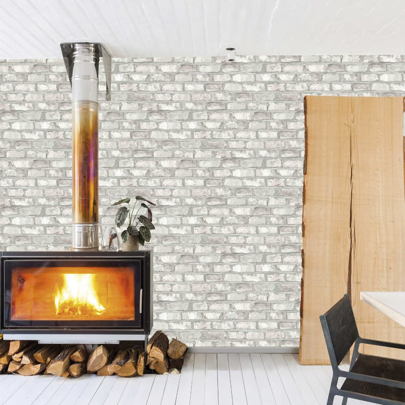 Afbeelding laden in galerijviewer, Dutch wallcoverings behang bakstenen wit ew3104