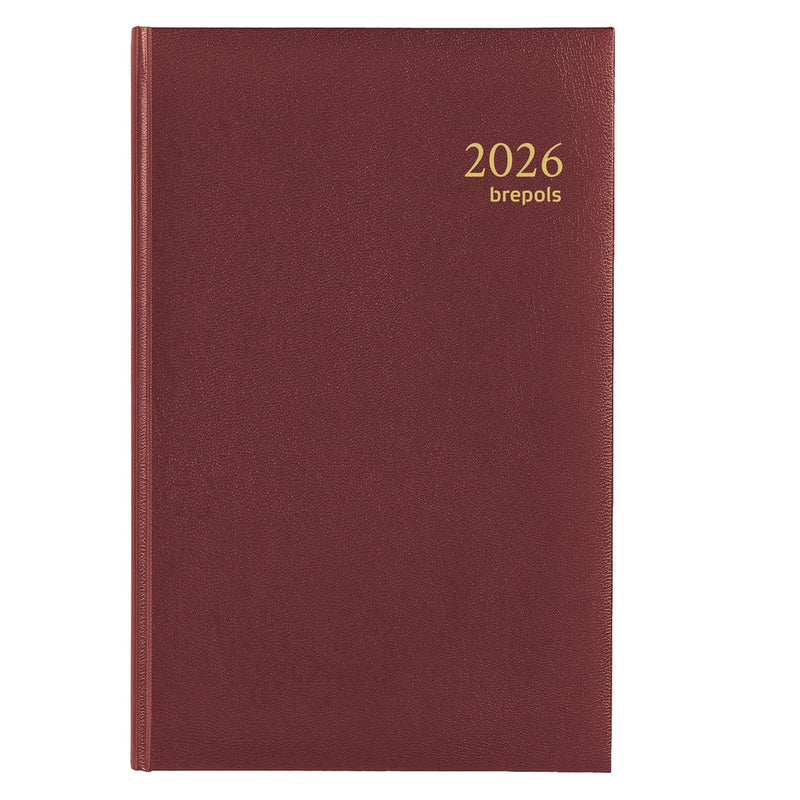 Afbeelding laden in galerijviewer, Brepols agenda saturnus 1 dag 2026 lima rood