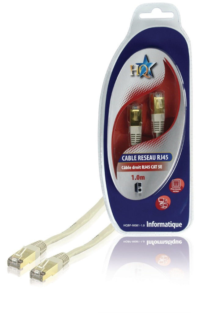 Afbeelding laden in galerijviewer, Hq bf-m081-1.0 cat5e utp netwerkkabel rj45 (8 8) male - rj45 (8 8) male 1.00 m grijs