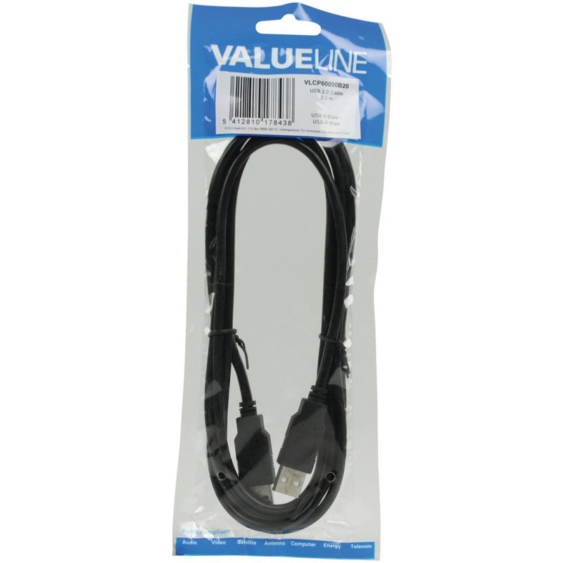 Afbeelding laden in galerijviewer, Valueline valueline usb 2.0 kabel 2 m zwart