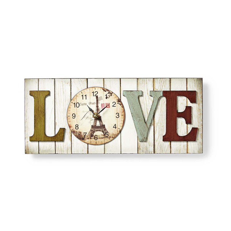 Afbeelding laden in galerijviewer, Nedis CLWA001WDL40 Houtstijl Wandklok In Lijst Model #039;love #039;