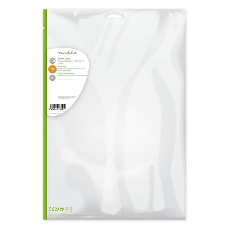 Afbeelding laden in galerijviewer, Nedis cegp10020bk100 voedingskabel schuko male haaks - iec-320-c13 haaks 10 m zwart