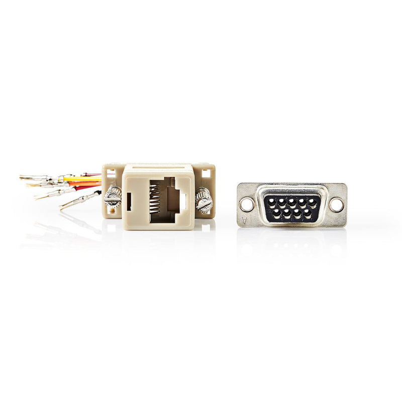 Afbeelding laden in galerijviewer, Nedis ccgp52820iv d-sub-adapter d-sub 9-pins female - rj45 (8p8c) female ivoor