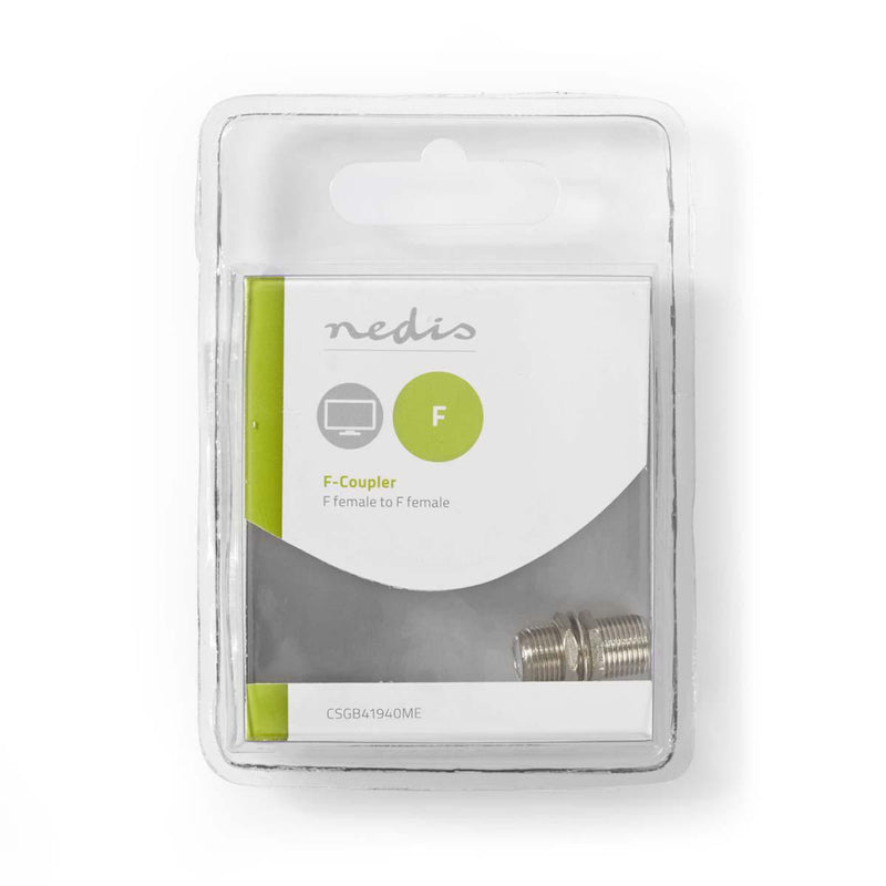 Afbeelding laden in galerijviewer, Nedis csgb41940me satelliet- en antenne-adapter f female - f female metaal