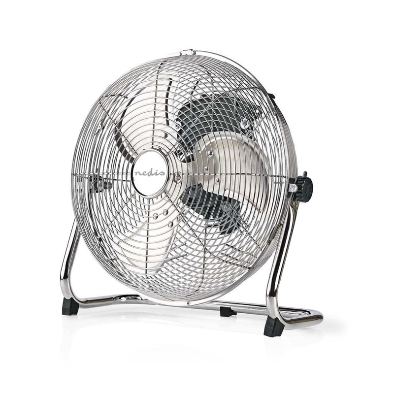 Afbeelding laden in galerijviewer, Nedis fnfl10ccr30 vloerventilator diameter 30 cm 3 snelheden chroom