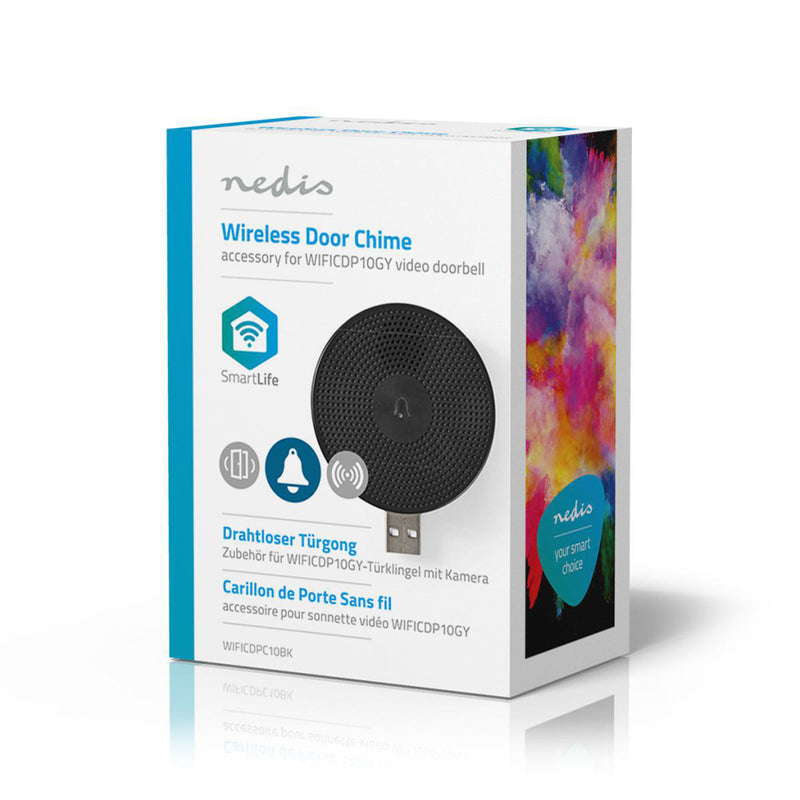 Afbeelding laden in galerijviewer, Nedis wificdpc10bk draadloze deurbelontvanger accessoire voor wificdp10gy usb