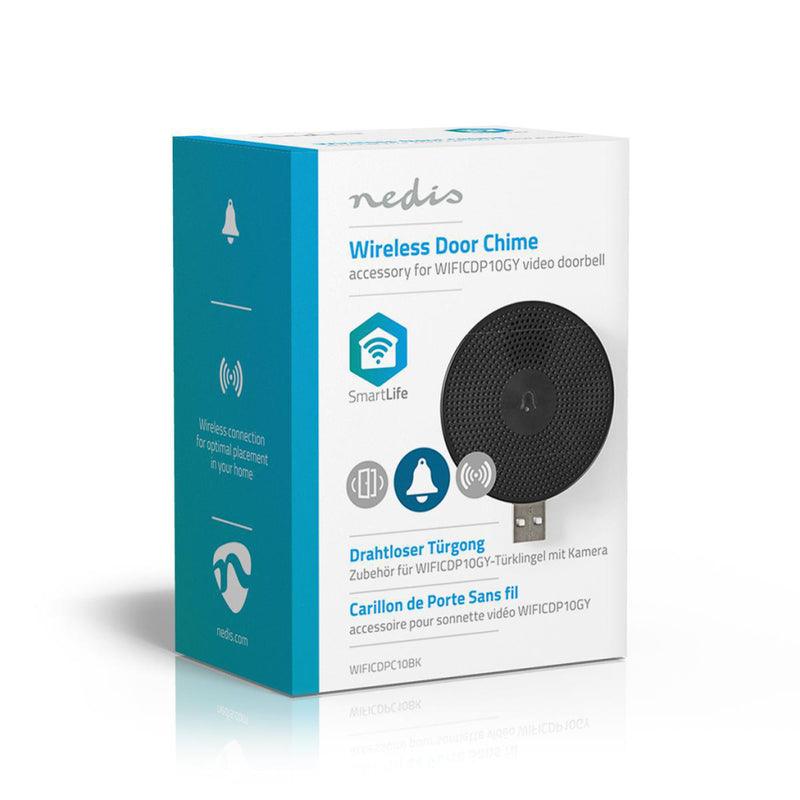 Afbeelding laden in galerijviewer, Nedis wificdpc10bk draadloze deurbelontvanger accessoire voor wificdp10gy usb