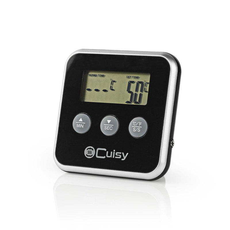 Afbeelding laden in galerijviewer, Nedis kath105bk vleesthermometer 0 - 250 deg;c digitaal display timer
