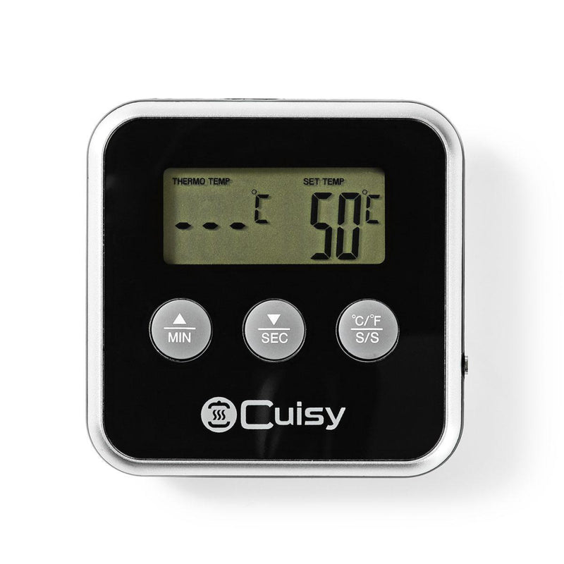Afbeelding laden in galerijviewer, Nedis kath105bk vleesthermometer 0 - 250 deg;c digitaal display timer
