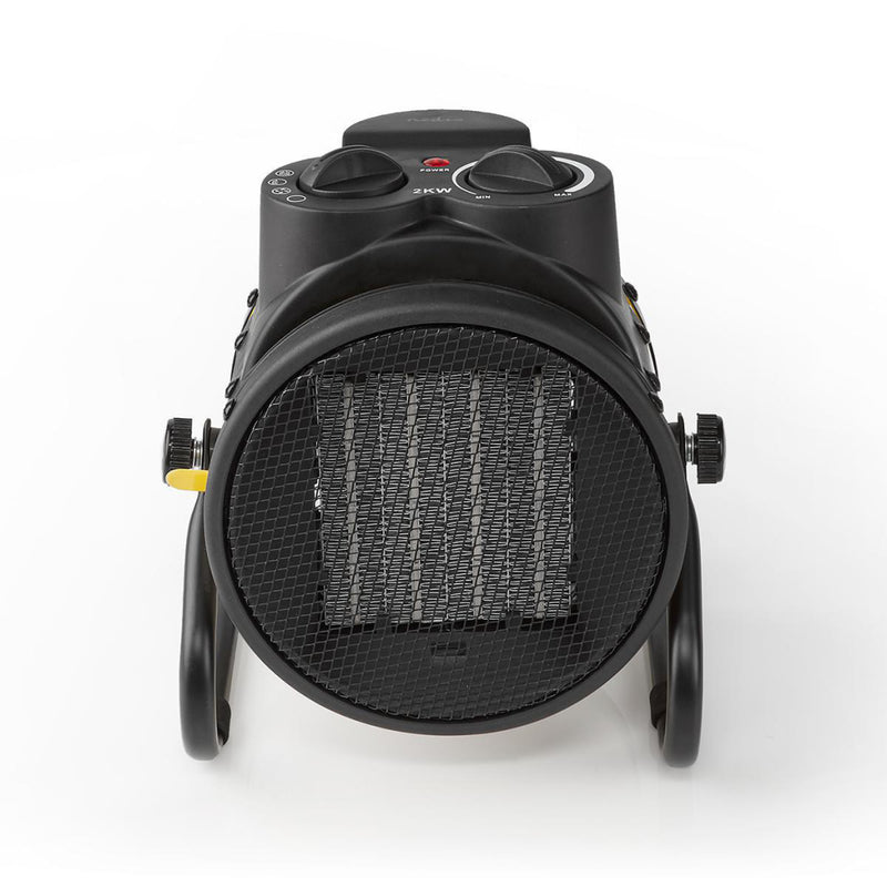 Afbeelding laden in galerijviewer, Nedis htif20fyw industri euml;le keramische ventilatorkachel thermostaat 3 standen 2000 w geel