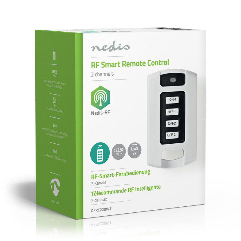 Afbeelding laden in galerijviewer, Nedis rfrc220wt rf smart afstandsbediening 2 kanalen