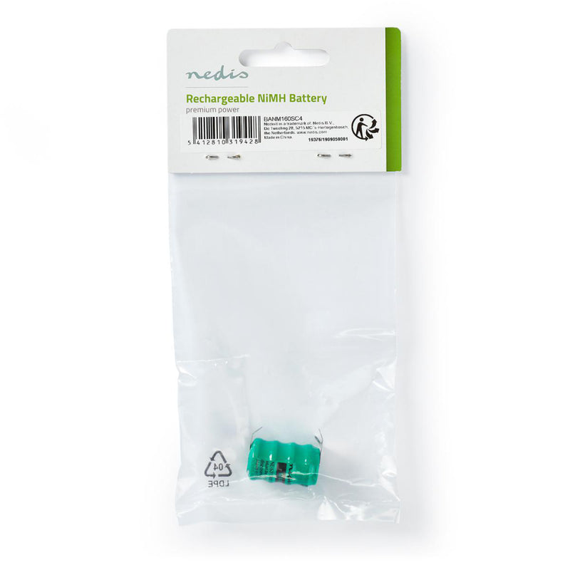Afbeelding laden in galerijviewer, Nedis banm160sc4 nikkel-metaalhydride-accu 4,8 v 80 mah soldeerlip