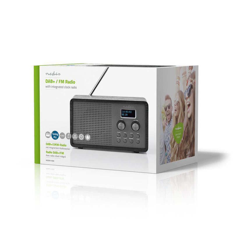 Afbeelding laden in galerijviewer, Nedis rddb5110bk dab+ radio 4,5 w fm klok wekkerfunctie zwart