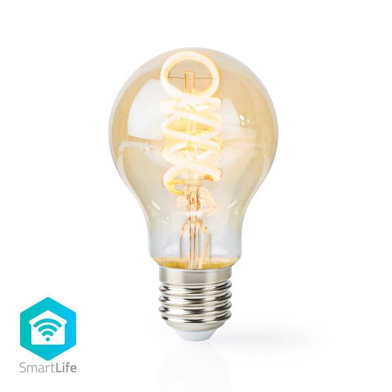 Afbeelding laden in galerijviewer, Nedis wifilt10gda60 wi-fi warm tot koel wit led filamentlamp gedraaid e27 a60 5,5 w 350 lm