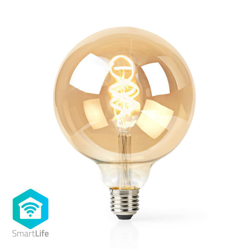 Afbeelding laden in galerijviewer, Nedis wifilt10gdg125 wi-fi warm tot koel wit led filamentlampgedraaid e27 g125 5,5 w 350 lm