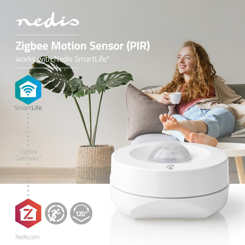 Afbeelding laden in galerijviewer, Nedis zbsm10wt slimme pir-bewegingssensor zigbee batterij meegeleverd