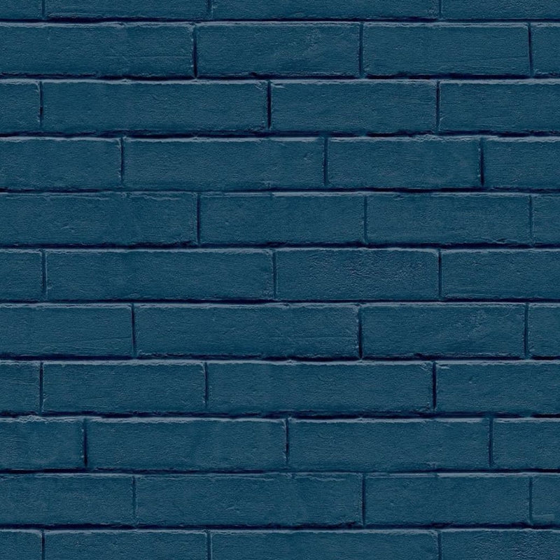 Afbeelding laden in galerijviewer, Noordwand behang good vibes brick wall blauw