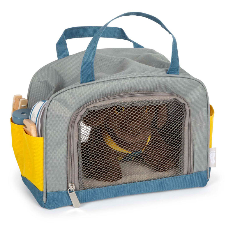 Afbeelding laden in galerijviewer, Small foot - knuffel hond met draagtas en verzorgingsset