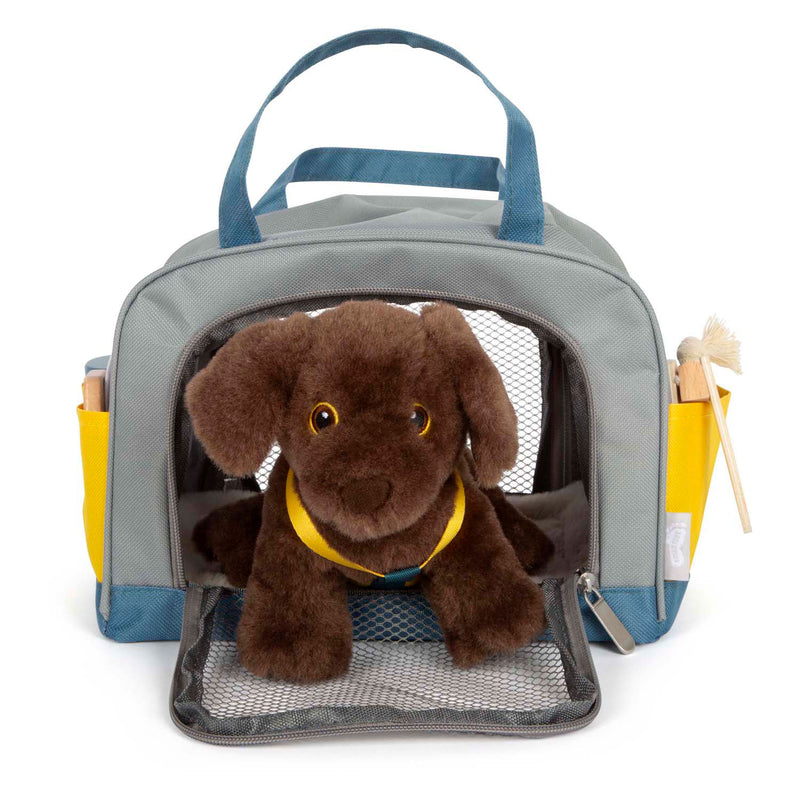 Afbeelding laden in galerijviewer, Small foot - knuffel hond met draagtas en verzorgingsset