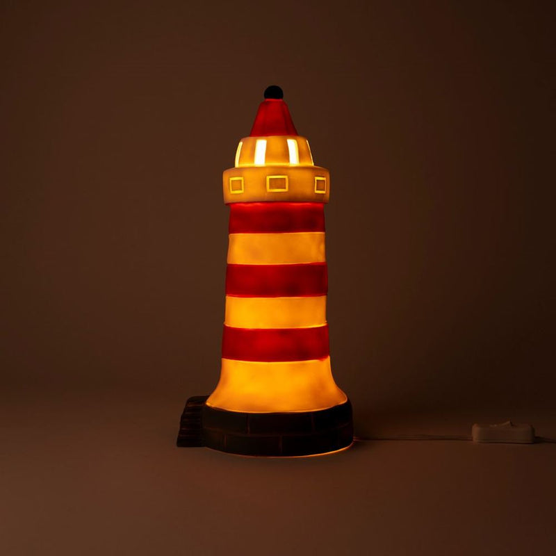 Afbeelding laden in galerijviewer, Egmont lamp vuurtoren rood-wit. 17x35 cm