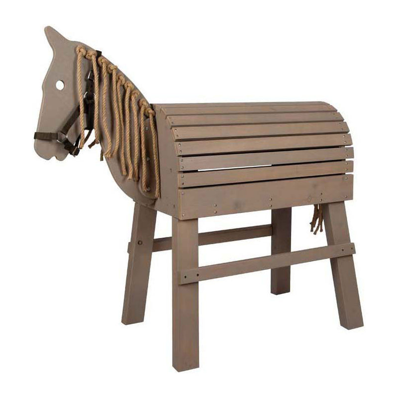 Afbeelding laden in galerijviewer, Small foot - houten paard grijs