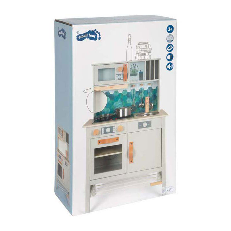 Afbeelding laden in galerijviewer, Small foot - houten speelkeuken tasty grijs