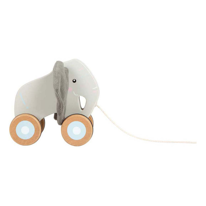 Afbeelding laden in galerijviewer, Small foot - houten trekolifant met knisperende oren