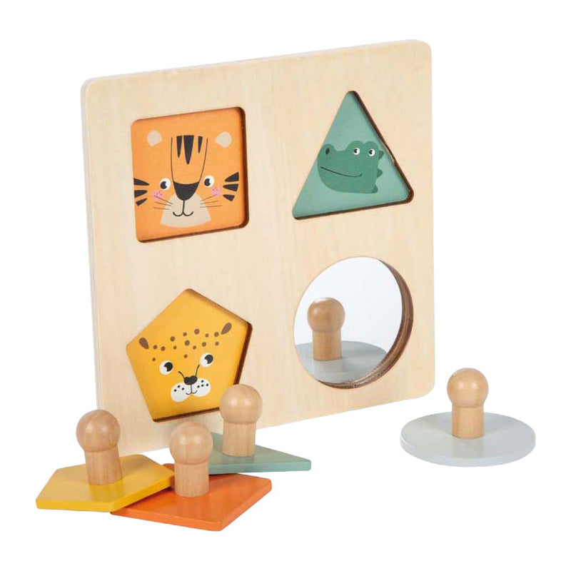Afbeelding laden in galerijviewer, Small foot - houten vormen montessori puzzel fsc