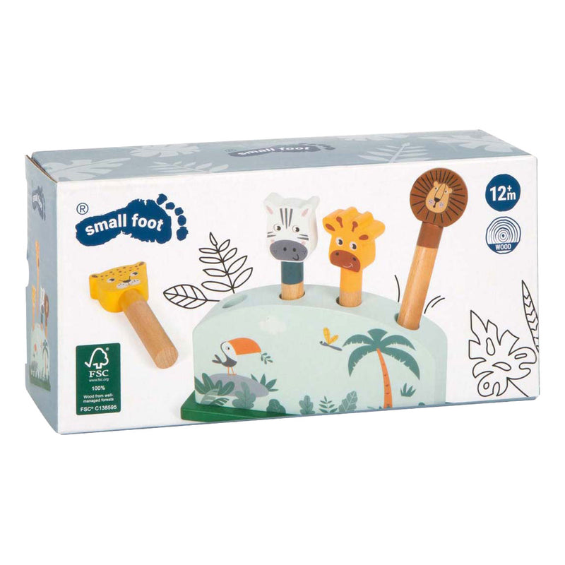 Afbeelding laden in galerijviewer, Small foot - houten dierenvormenspel safari fsc
