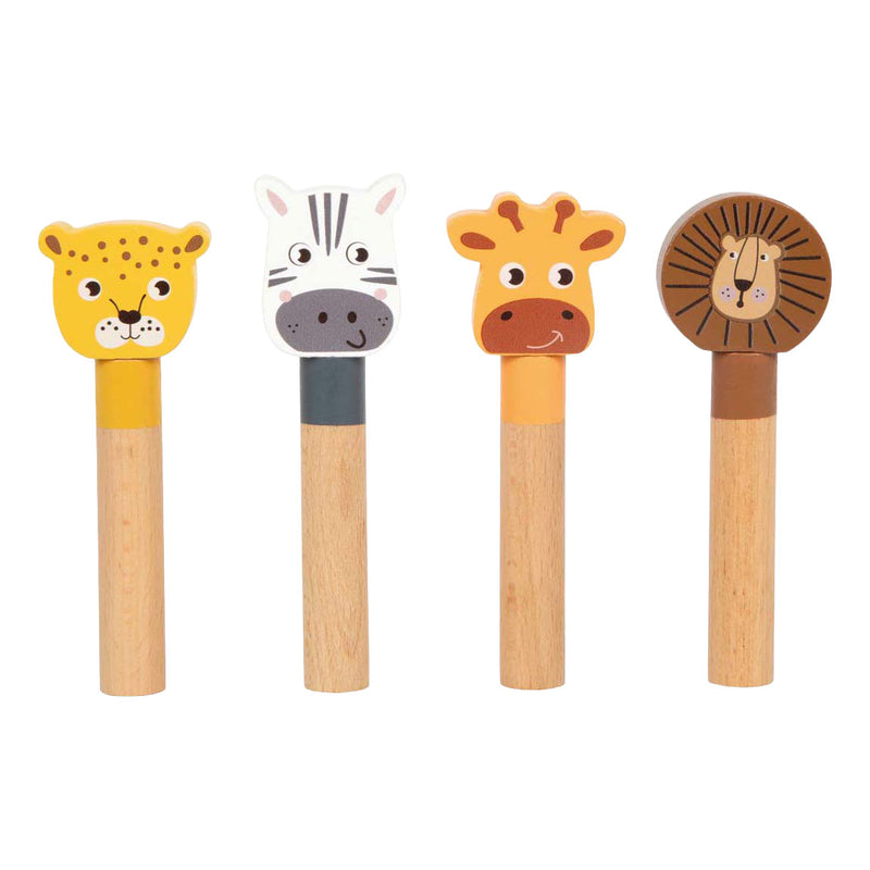 Afbeelding laden in galerijviewer, Small foot - houten dierenvormenspel safari fsc