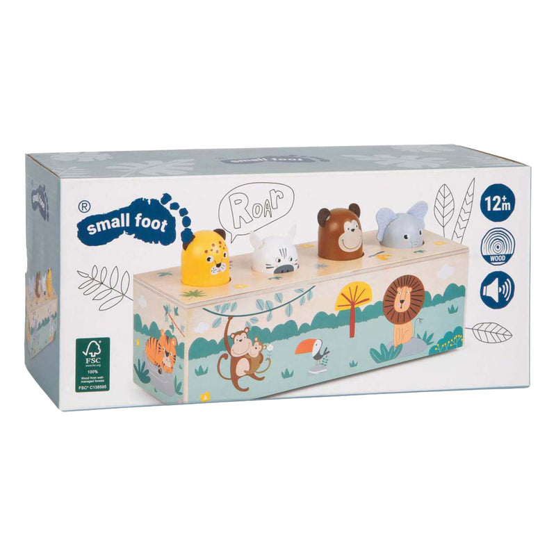 Afbeelding laden in galerijviewer, Small foot - houten dansende dieren met geluiden safari fsc