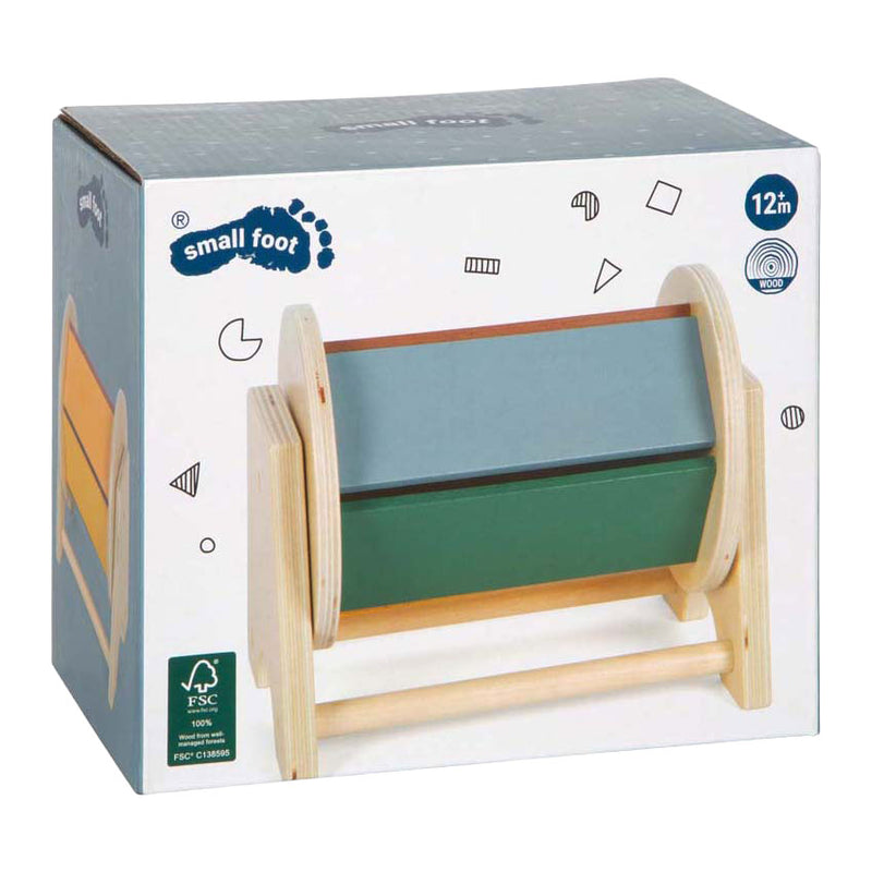 Afbeelding laden in galerijviewer, Small foot - houten montessori draaiende trommel fsc
