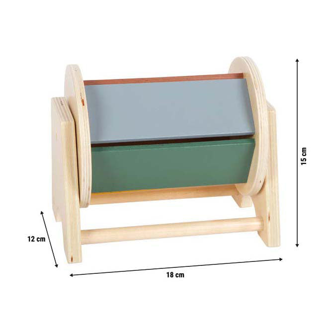 Afbeelding laden in galerijviewer, Small foot - houten montessori draaiende trommel fsc