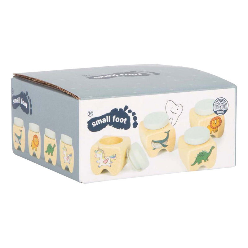 Afbeelding laden in galerijviewer, Small foot - houten melktandendoosjes - 4st.
