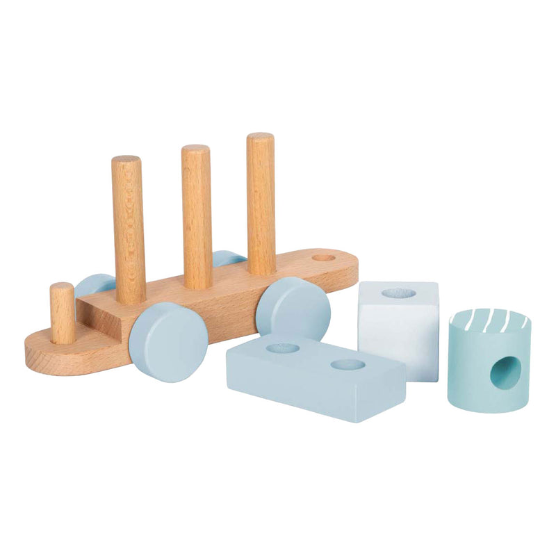 Afbeelding laden in galerijviewer, Small foot - houten trein blauw