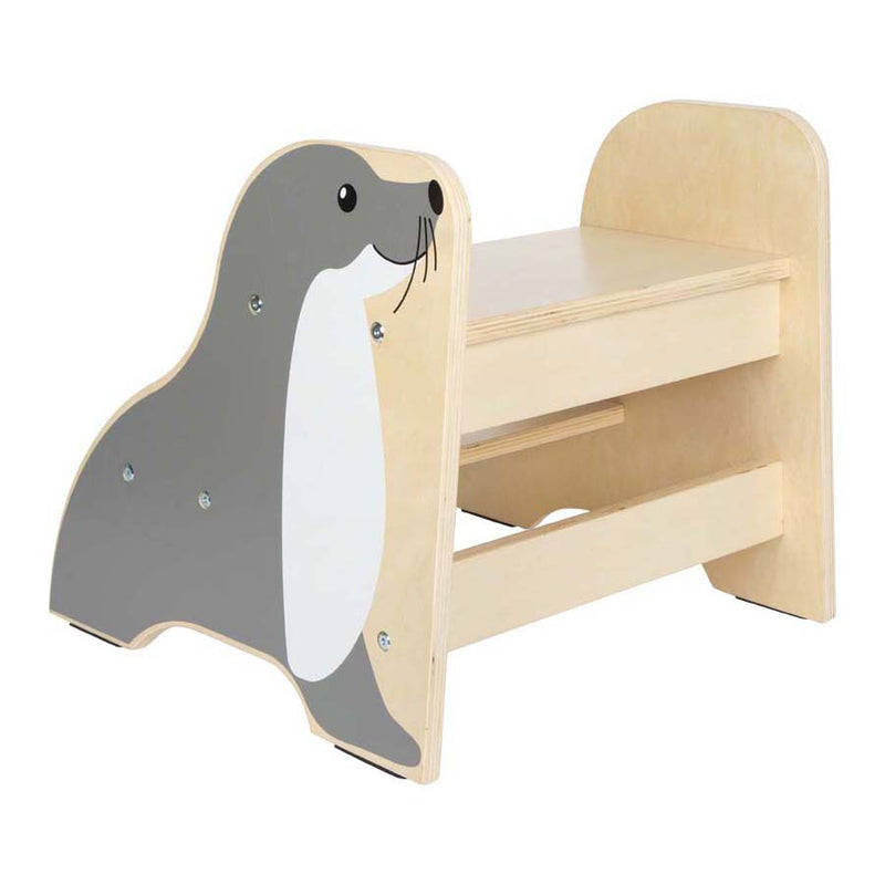 Afbeelding laden in galerijviewer, Small foot - kinderkrukje zeehond wildlife