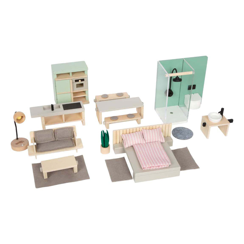 Afbeelding laden in galerijviewer, Small foot - poppenhuis meubelset scandinavische stijl