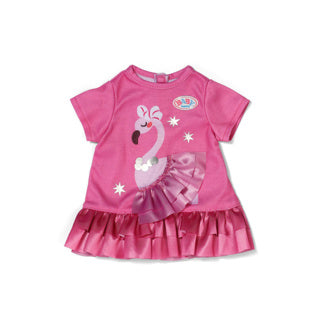 Afbeelding laden in galerijviewer, Baby born dress flamingo 43 cm | 2 stuks