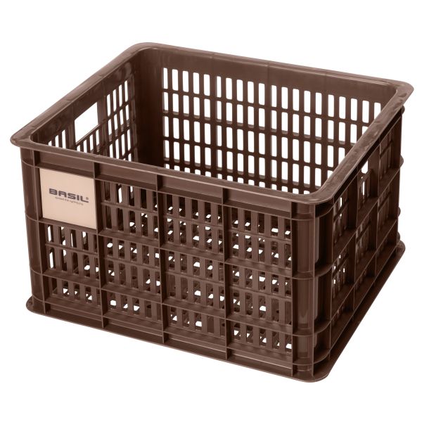 Afbeelding laden in galerijviewer, Basil fietskrat M - medium - 29.5 liter - bruin
