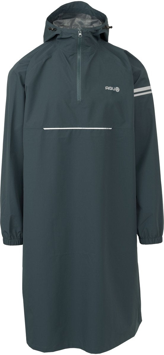 Afbeelding laden in galerijviewer, Agu lange mouw regen poncho deep sea green