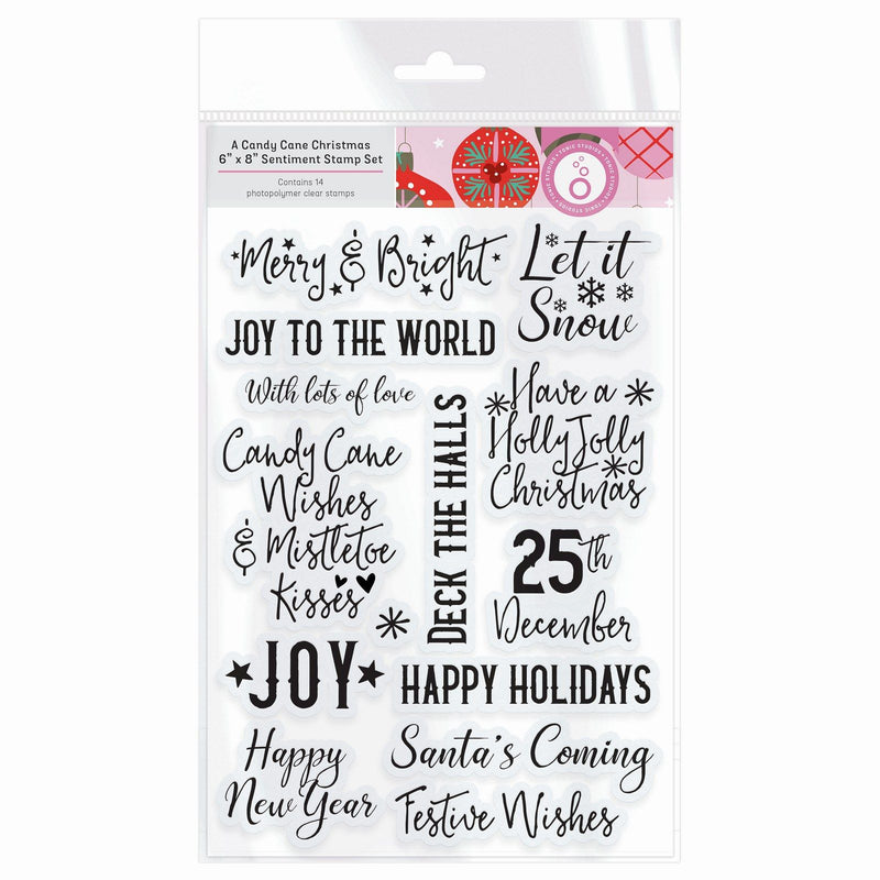 Afbeelding laden in galerijviewer, Tonic studios • a candy cane christmas stamp set sentiments