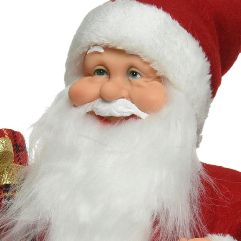 Afbeelding laden in galerijviewer, Decoris beeld kerstman rood polyester 10x20x30cm